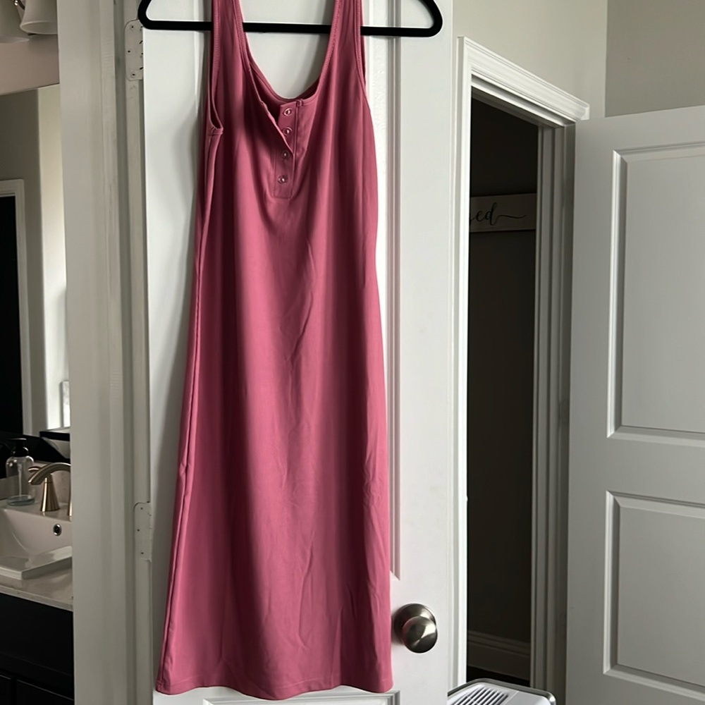 Pink midi dress